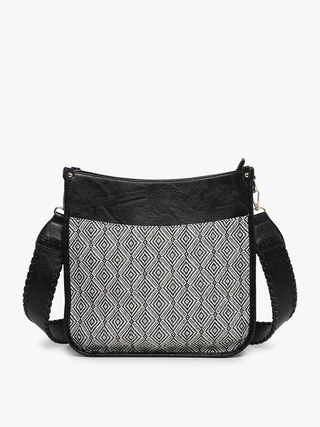 Chloe Diamond Crossbody with Guitar Strap | M1977DIA : Black