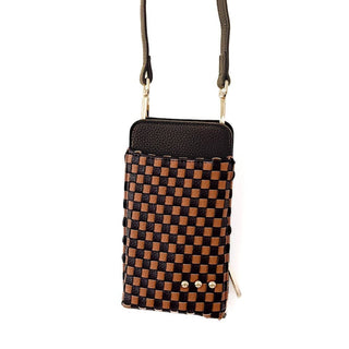 Woven Double Duty Phone Bag Wholesale - NEW COLOR ADDED!: Woven Brown