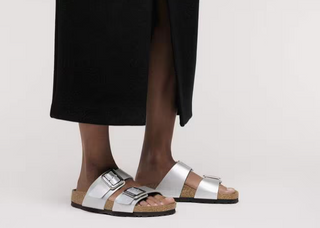 Birkenstock Sydney Luxe Buckle Silver