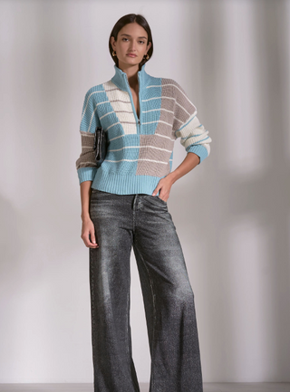 Elan Sloane Sweater Blue Grey
