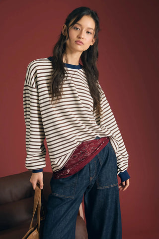 Blu Pepper Striped Long Sleeve