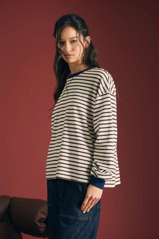 Blu Pepper Striped Long Sleeve