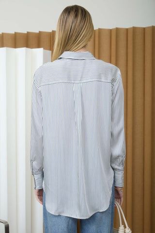 Blu Pepper Pinstripe Collared Shirt