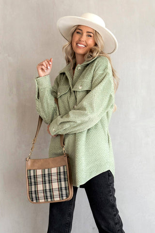 Posie Plaid Crossbody Bag – Removable Strap | M2168PLD : Tan