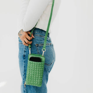 Woven Double Duty Phone Bag Wholesale - NEW COLOR ADDED!: Woven Brown