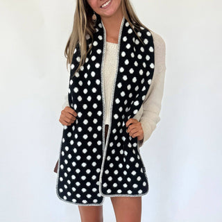 Trudy Polka Dot Scarf: Brown