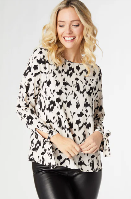 Coco Carmen Tie Cuff Blouse