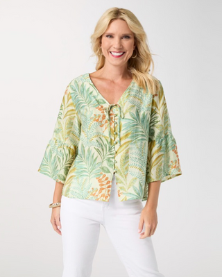 Coco Carmen Kamila 3/4 Sleeve Button Front Top
