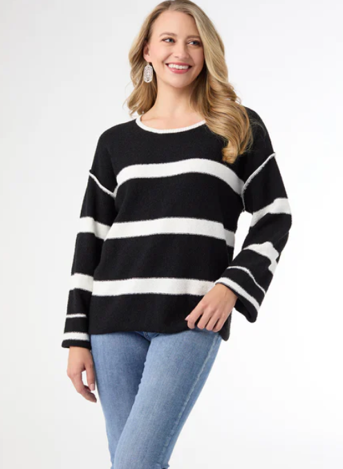 Coco Carmen Crewneck Striped Sweater