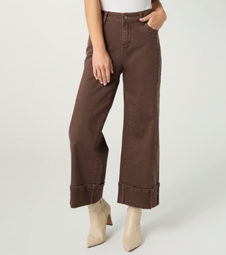 Coco Carmen Wide Leg Brown Pants