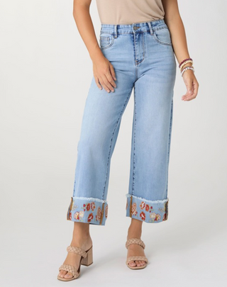 Coco Carmen Everstretch Embroidered Cuff Jeans