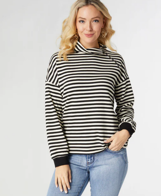 Coco Carmen Zip Collar Top