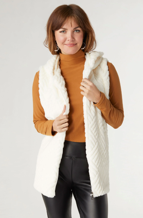 Coco Carmen Faux Fur Hooded Vest