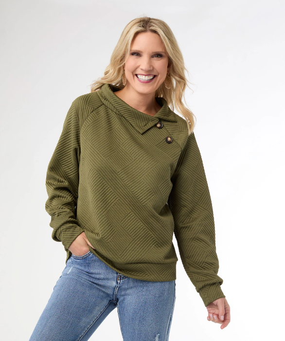 Coco Carmen Quilted Mock Neck