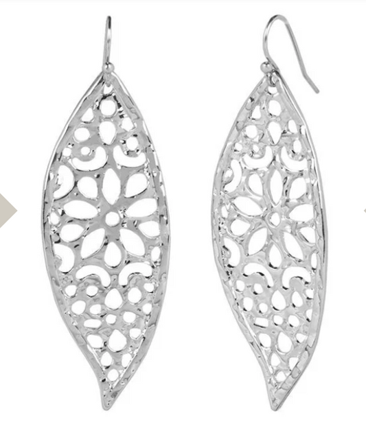 Raven Carved Out Dangle Earrings