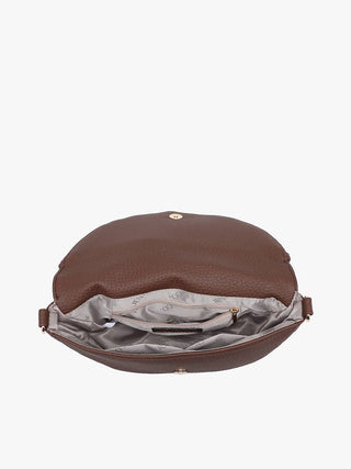 Alessandra Foldover Crescent Crossbody | M2896: Chocolate