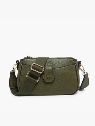 Kallie Snap Front Crossbody Bag – Nylon Strap | M2599: Olive