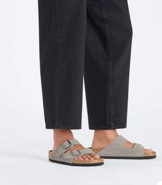 Birkenstock Arizona Suede Embossed Dotted Stone Coin