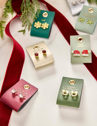 Holiday Stud Love Earrings - Falala Festive