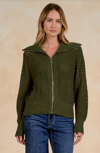 Elan Zip Up Cardigan