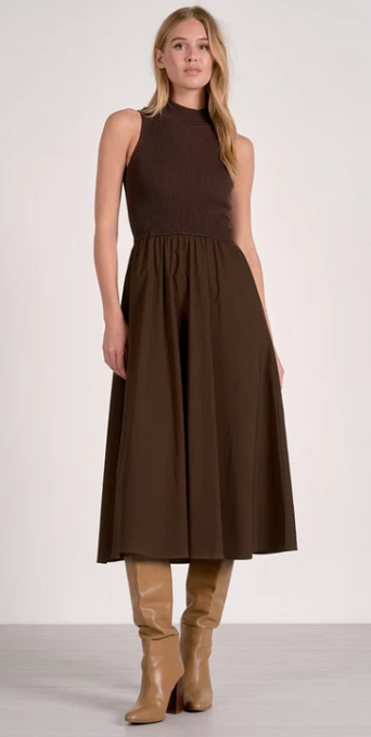 Elan Mock Neck Maxi Dress
