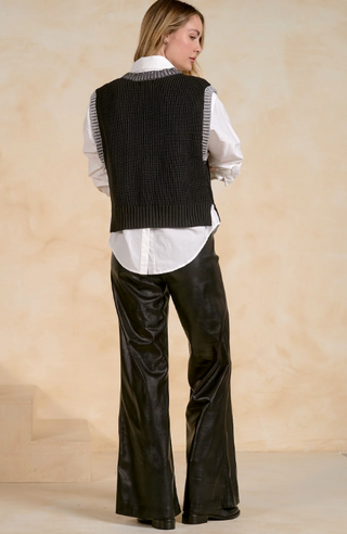 Elan Slate Sleeveless Sweater