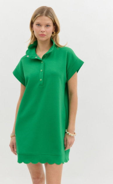 Entro Scallop Hem Dress