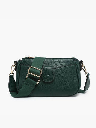 Kallie Snap Front Crossbody Bag – Nylon Strap | M2599: Rust