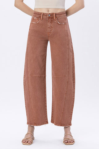 Flying Monkey Twist Ankle Barrel Jeans