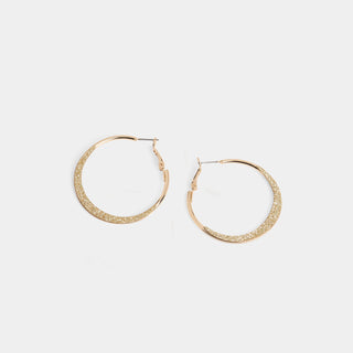 Whispers Sparkle Hoop Earrings - Gold/Gold