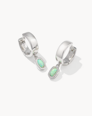 Kendra Scott Mini Ellie Green Opal Earrings