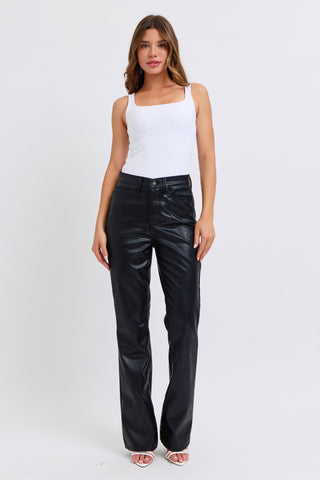 Judy Blue Faux Leather Bootcut