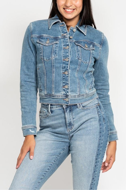 Judy Blue Vintage Wash Denim Jacket