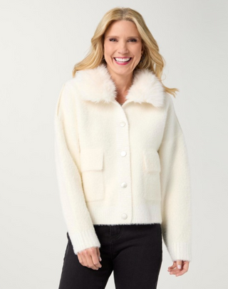 Coco Carmen Kabira Cardigan with Faux Fur