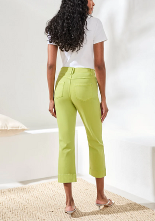 Tribal Kick Flare Capri Mint Leaf