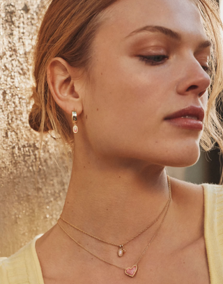 Kendra Scott Mini Ellie Pink Opal Earrings