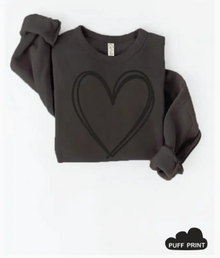 Oat Collective Black Heart Sweatshirt