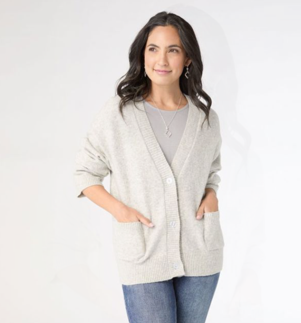 Coco Carmen Button Front Cardigan