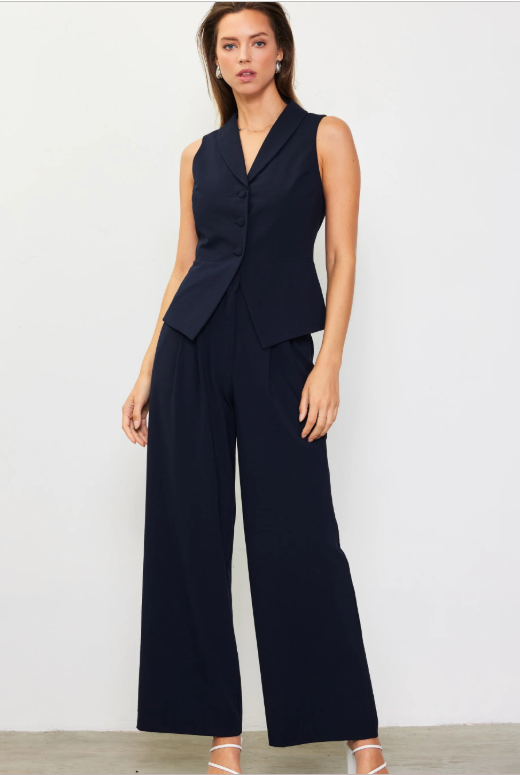 Pleated Wide Leg Pants