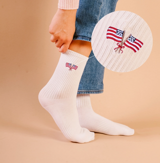 American Flag Crew Socks