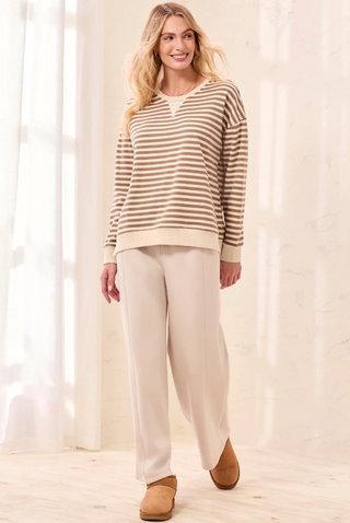 Tribal Striped Crewneck