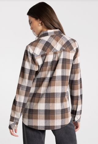 Brown Plaid Button Down Flannel