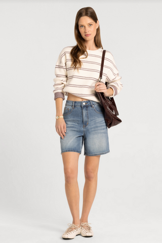 Striped Crop Sweater