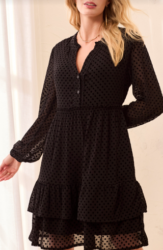 Tribal Velvet Polka Dot Dress