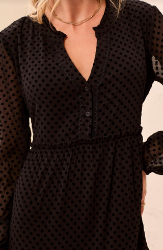 Tribal Velvet Polka Dot Dress