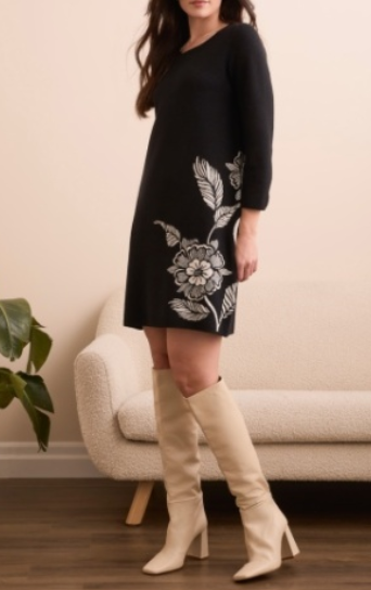 Tribal Boat Neck Dress