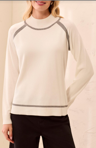 Tribal Mock Neck Sweater