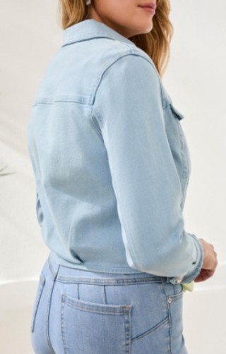 Tribal Crop Denim Jacket