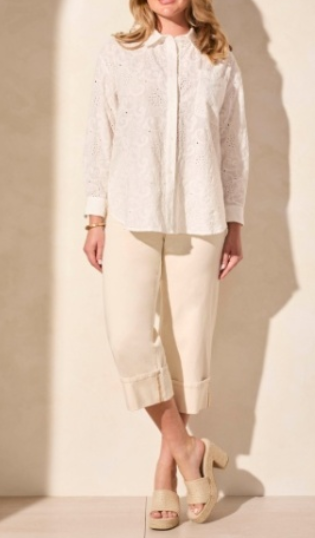 Tribal Eyelet Embroidered Shirt