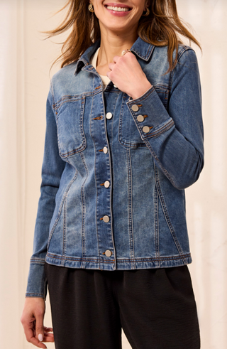 Tribal Fitted Denim Jacket